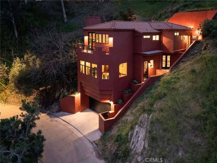 Exterior twilight view